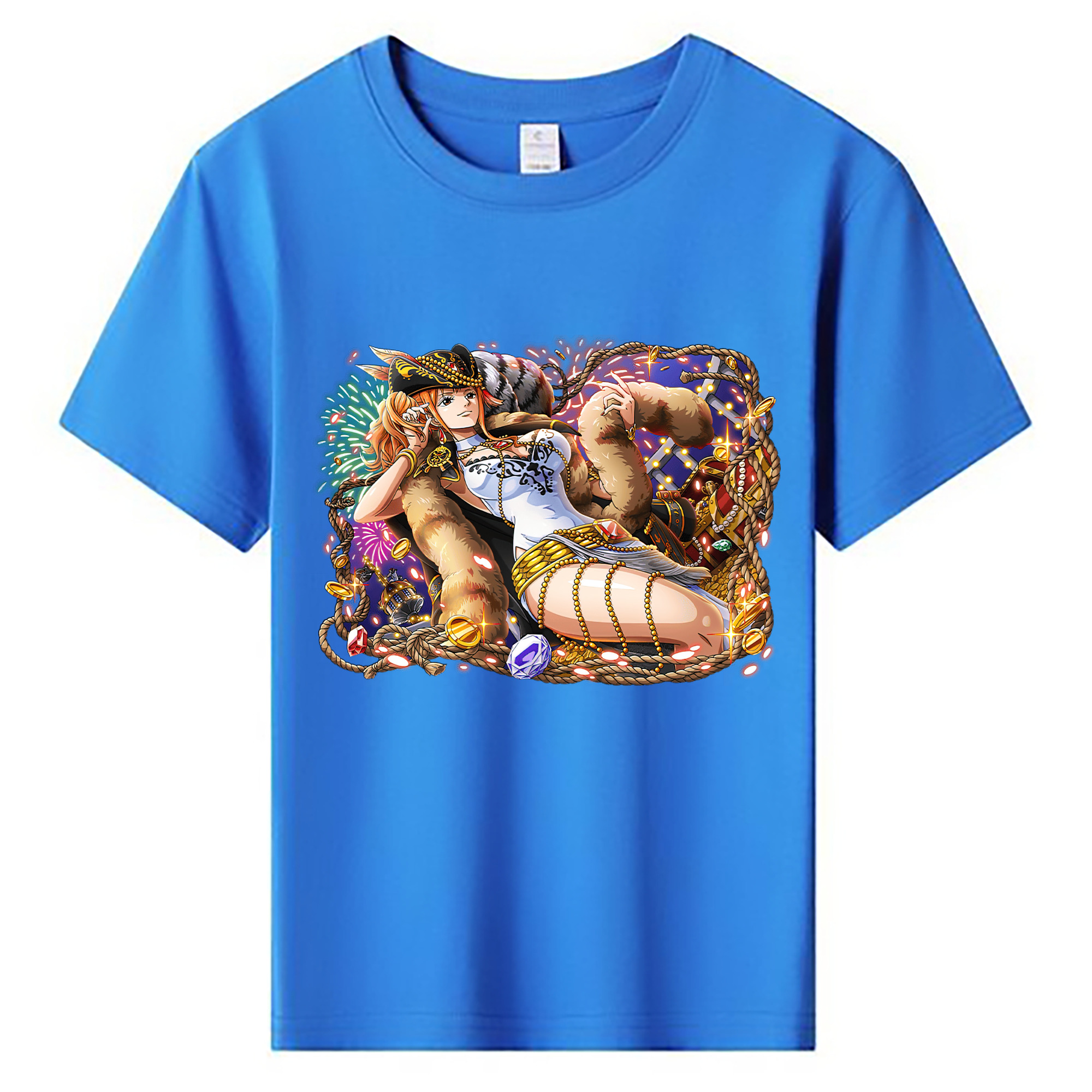 （画像用） ワンピース ナミ ONE PIECE Nami 綿100％キッズTシャツ（フロントプリント）